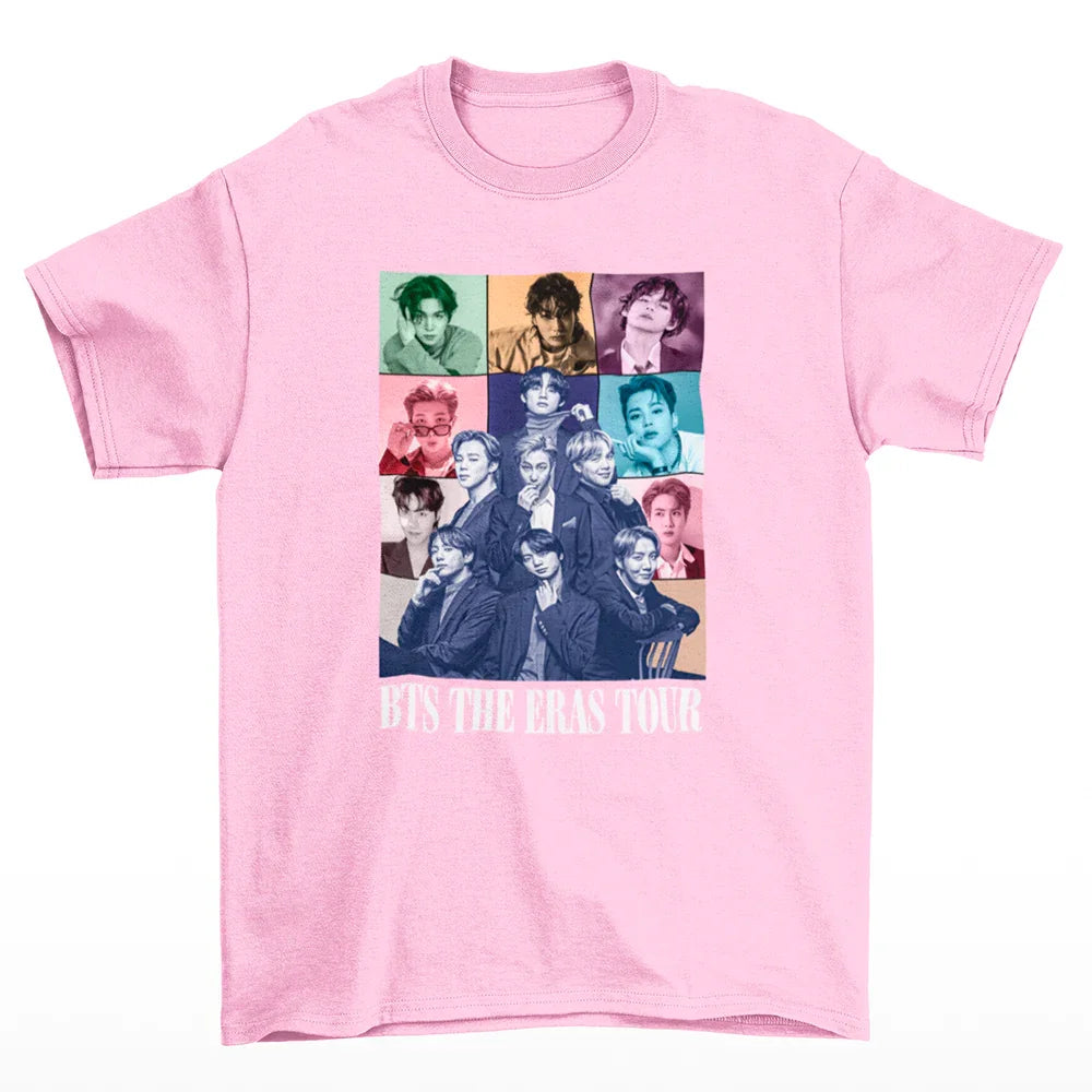 Camiseta Básica BTS The Eras Tour-ROSA BEBE