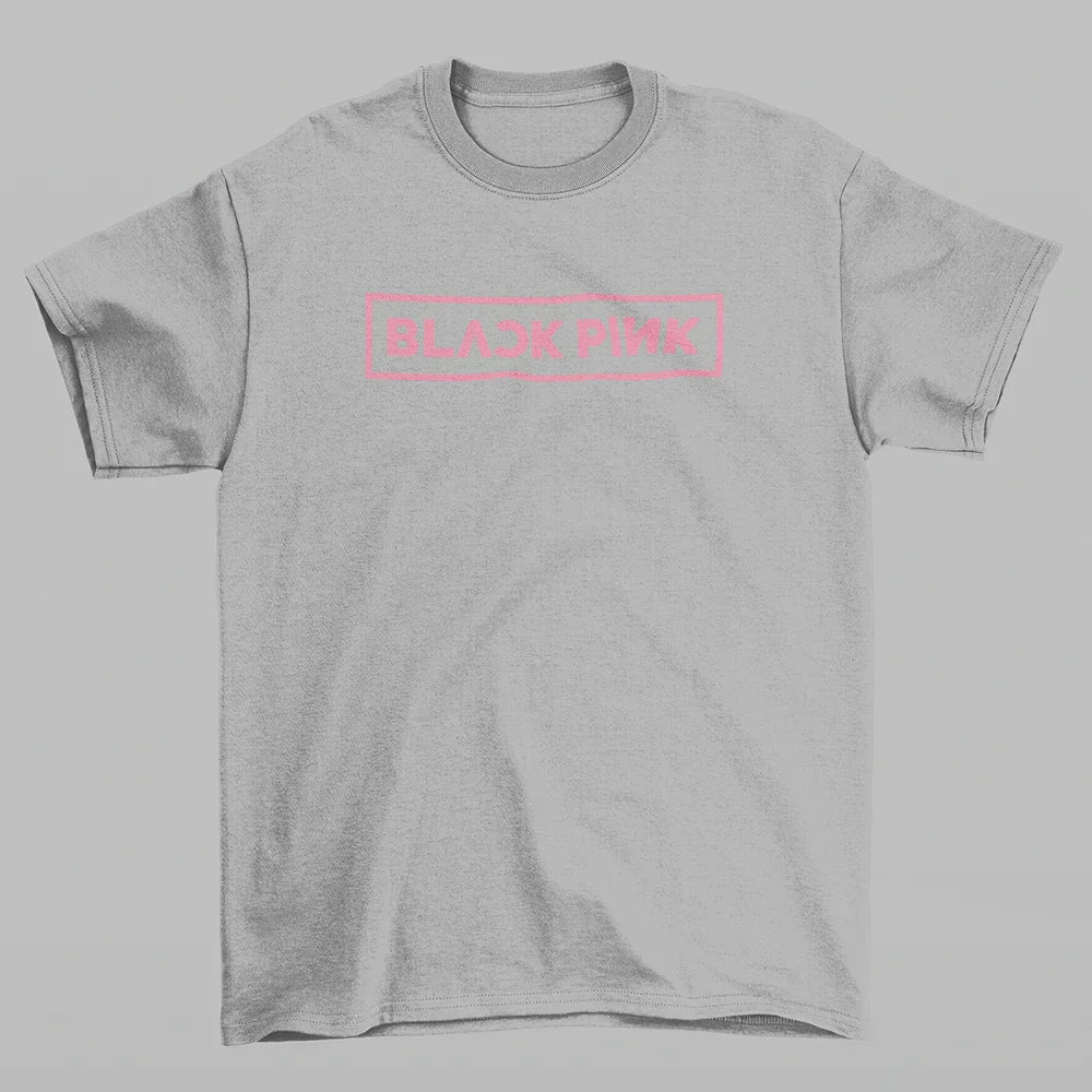 Camiseta Básica Merch Graphic 1 BlackPink-CINZA
