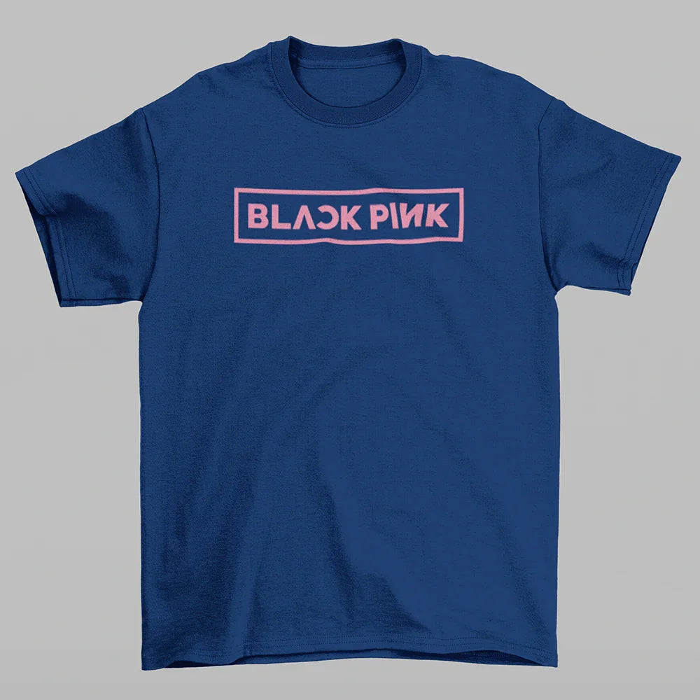 Camiseta Básica Merch Graphic 1 BlackPink-AZUL MARINHO