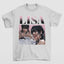 Camiseta Básica Lisa Graphic Retro Blackpink - cinza