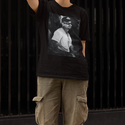 Camiseta Básica Chris Brown Photo P&B