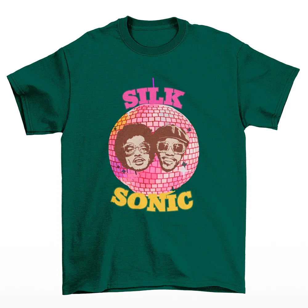 Camiseta Básica Bruno Mars Silk Sonic