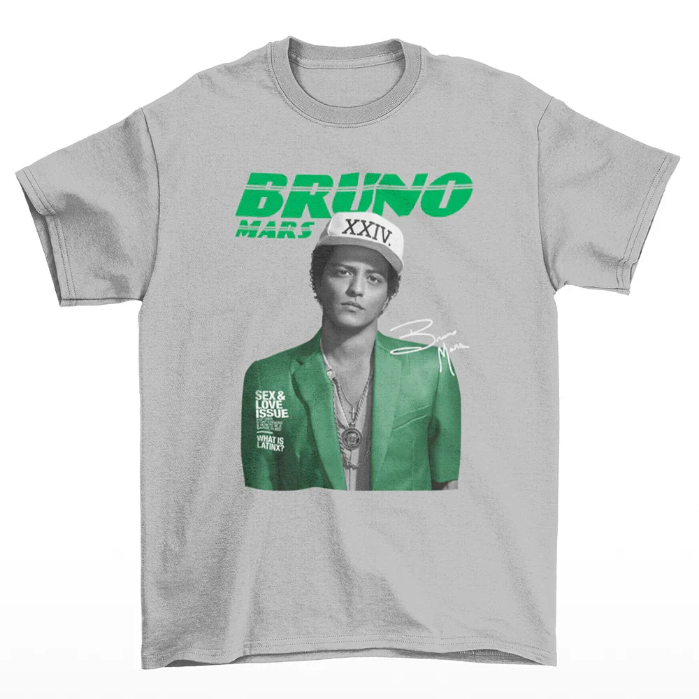Camiseta Básica Bruno Mars Sex & Love Issue