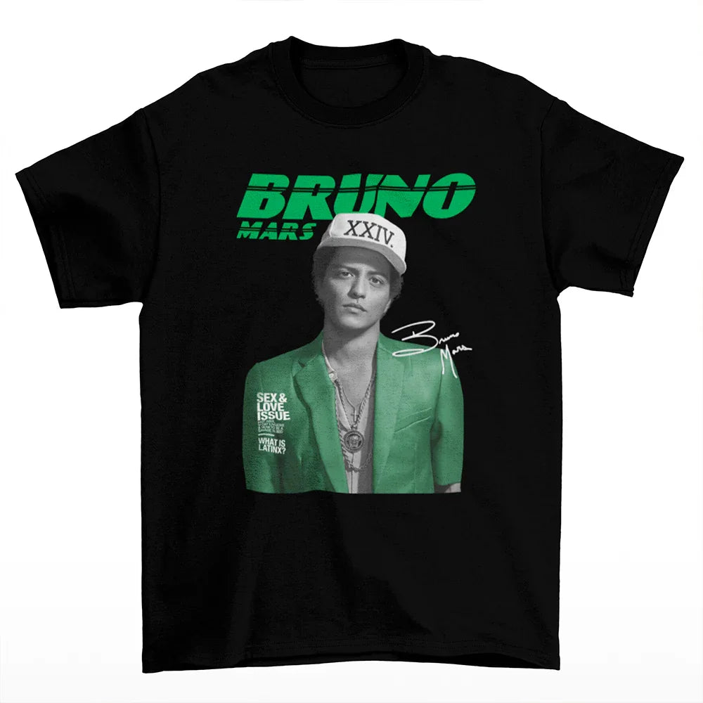 Camiseta Básica Bruno Mars Sex & Love Issue