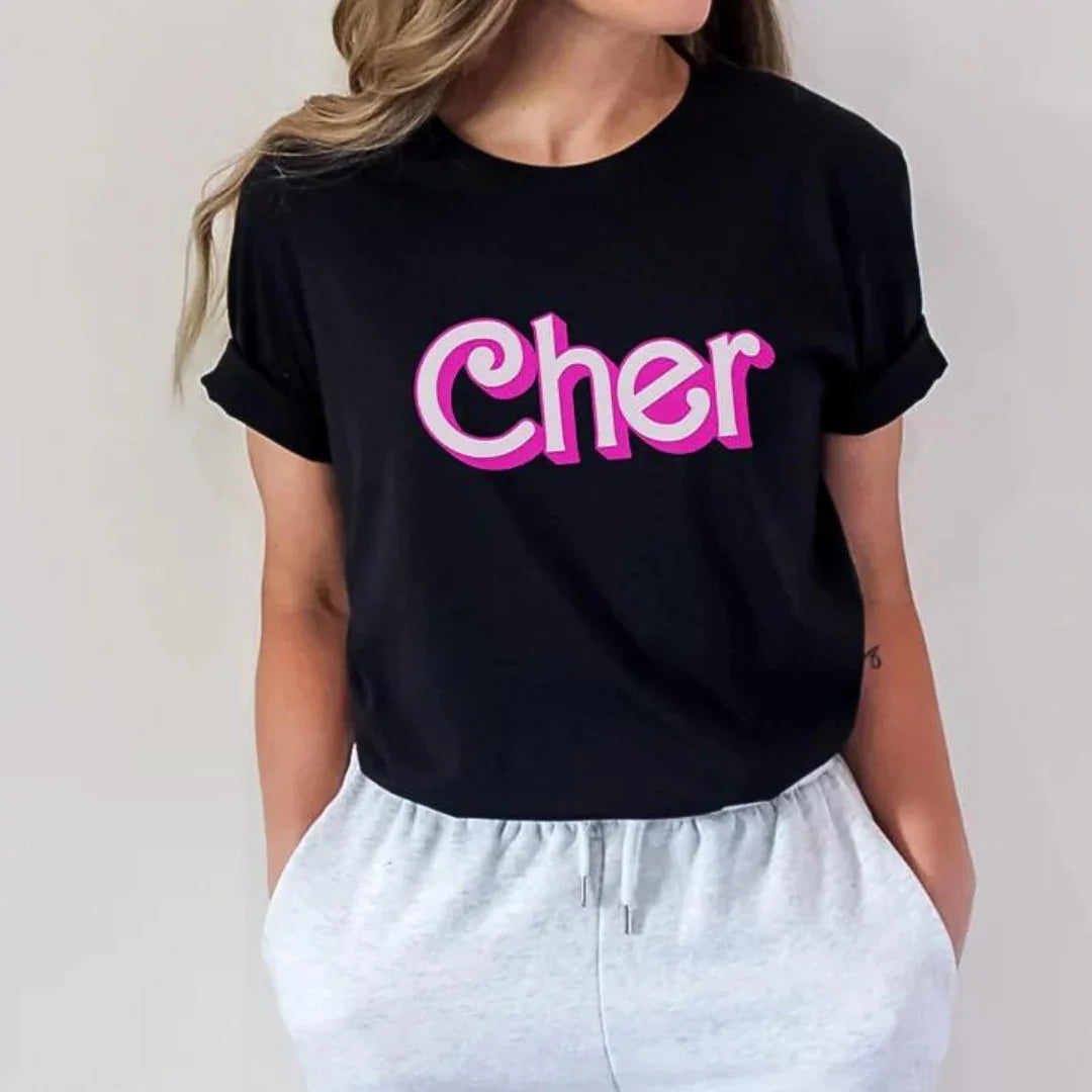 Camiseta Básica Cher Barbie - Preto
