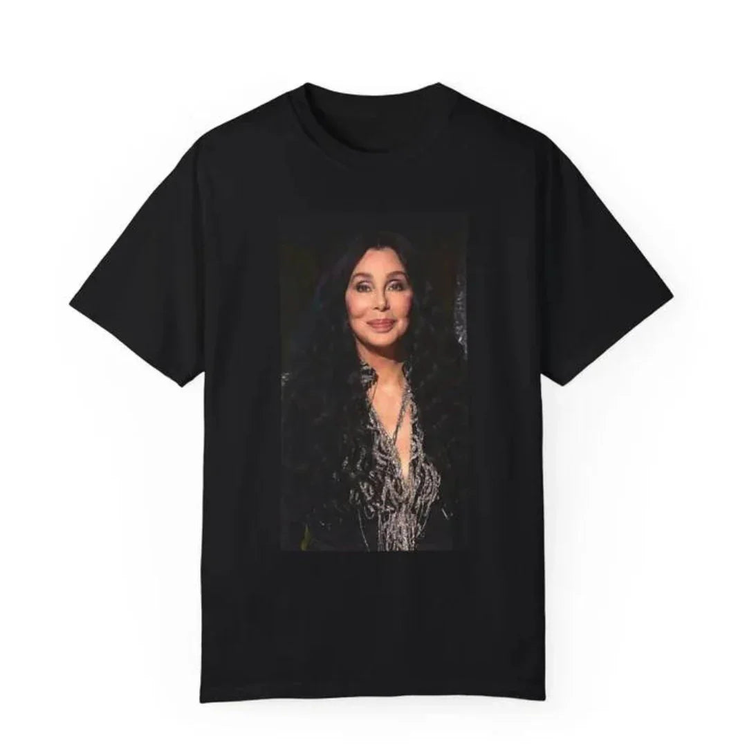 Camiseta Básica Cher Photo - Preto