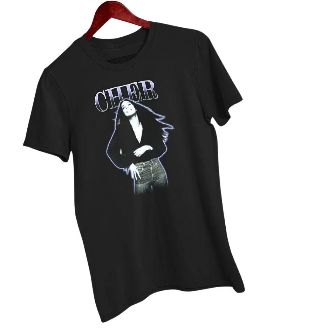 Camiseta Básica Cher Purple - Preto