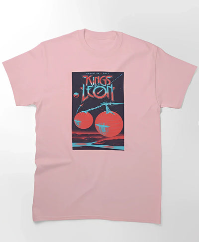 Camiseta Básica Kings Of Leon Cherry Graphic - Rosa Bebê