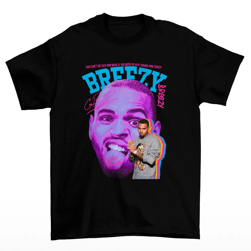 Camiseta Básica Chris Brown Graphic Vintage