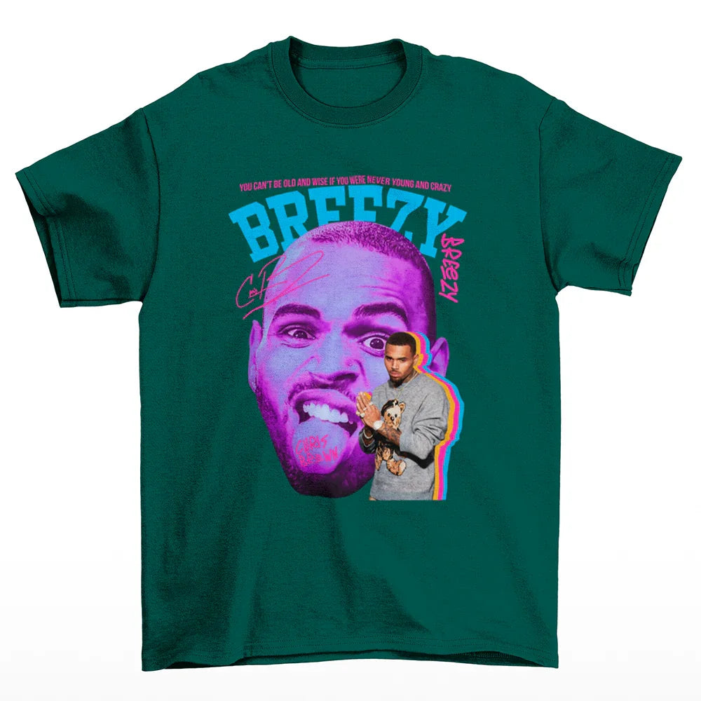 Camiseta Básica Chris Brown Graphic Vintage