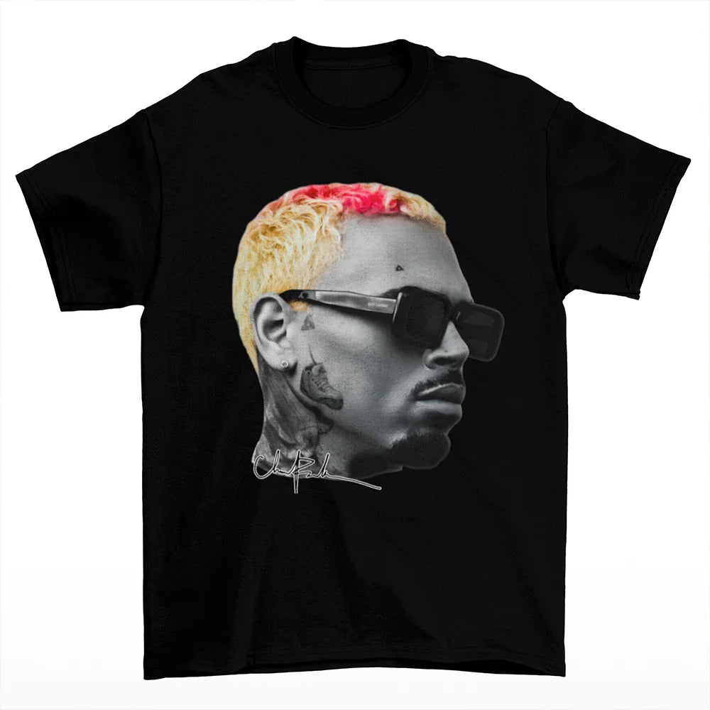 Camiseta Básica Chris Brown Color Hair