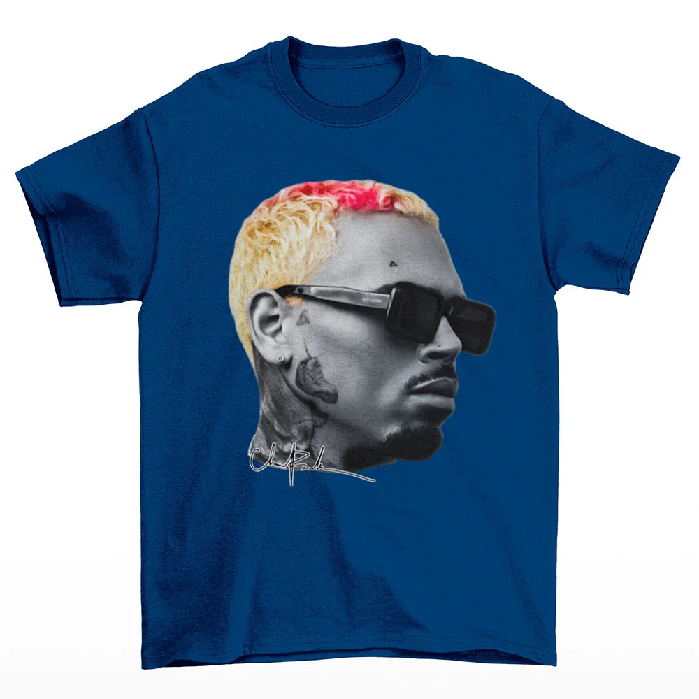 Camiseta Básica Chris Brown Color Hair