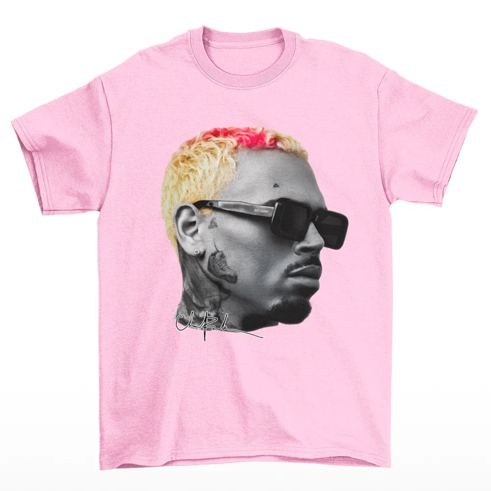 Camiseta Básica Chris Brown Color Hair