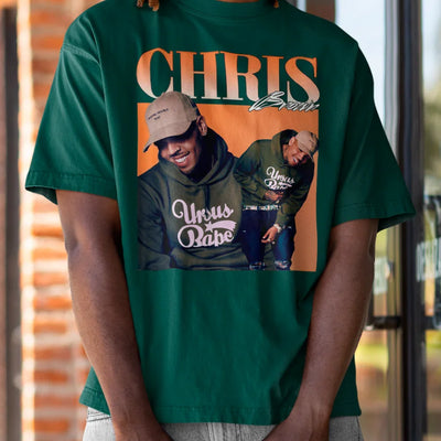 Camiseta Básica Chris Brown Retro Graphic