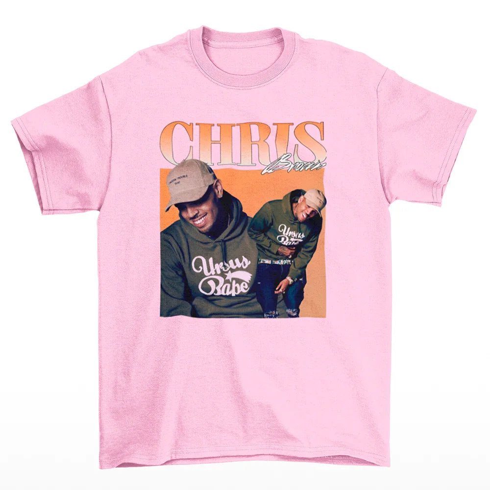 Camiseta Básica Chris Brown Retro Graphic