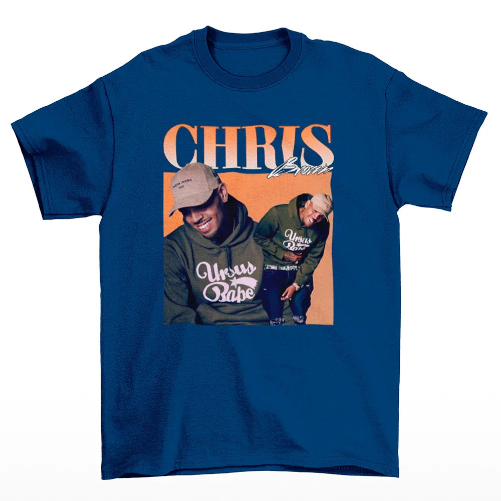 Camiseta Básica Chris Brown Retro Graphic