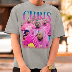 Camiseta Básica Chris Brown Retro
