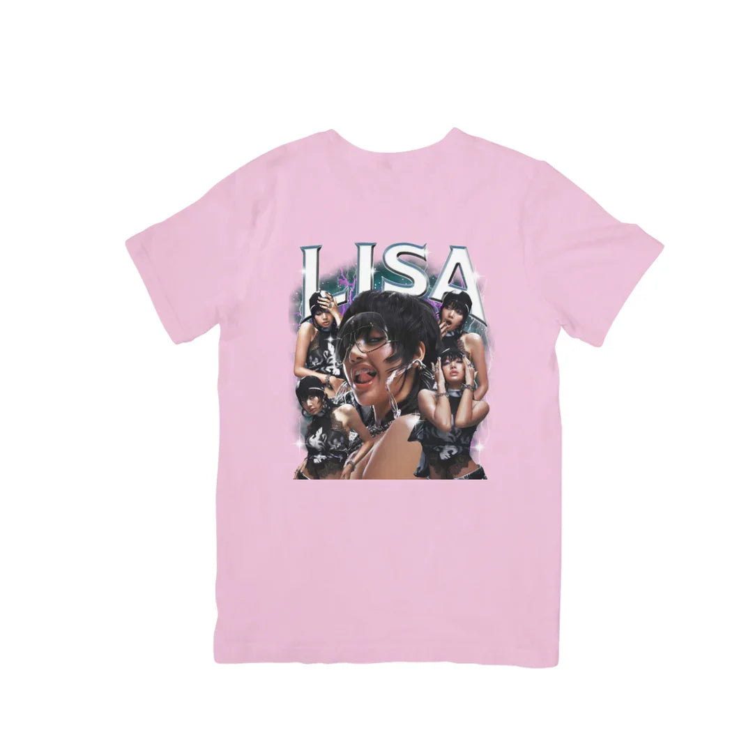 Camiseta Básica Lisa Collab Rockstar - rosa bebê