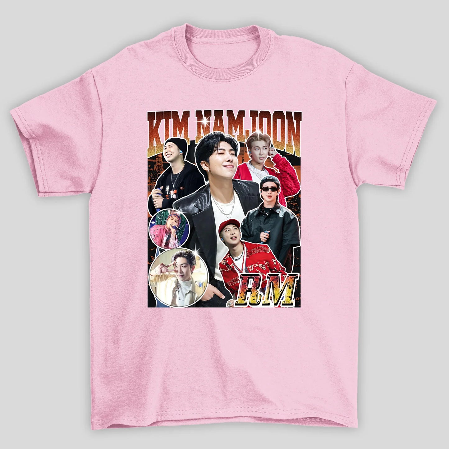Camiseta Básica BTS Kim Namjoon Graphic- rosa bebe