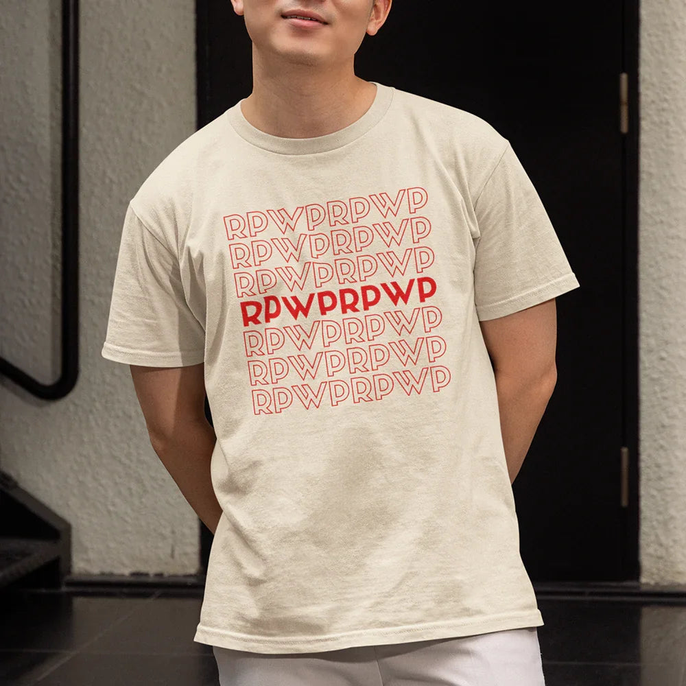 Camiseta Básica BTS Letters RPWPRPWP- pérola