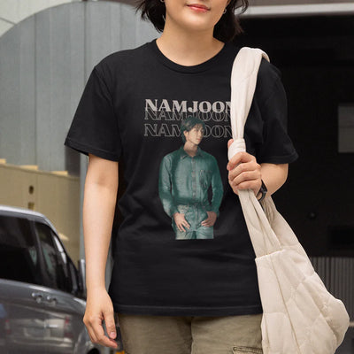 Camiseta Básica BTS Namjoon Photo - preto