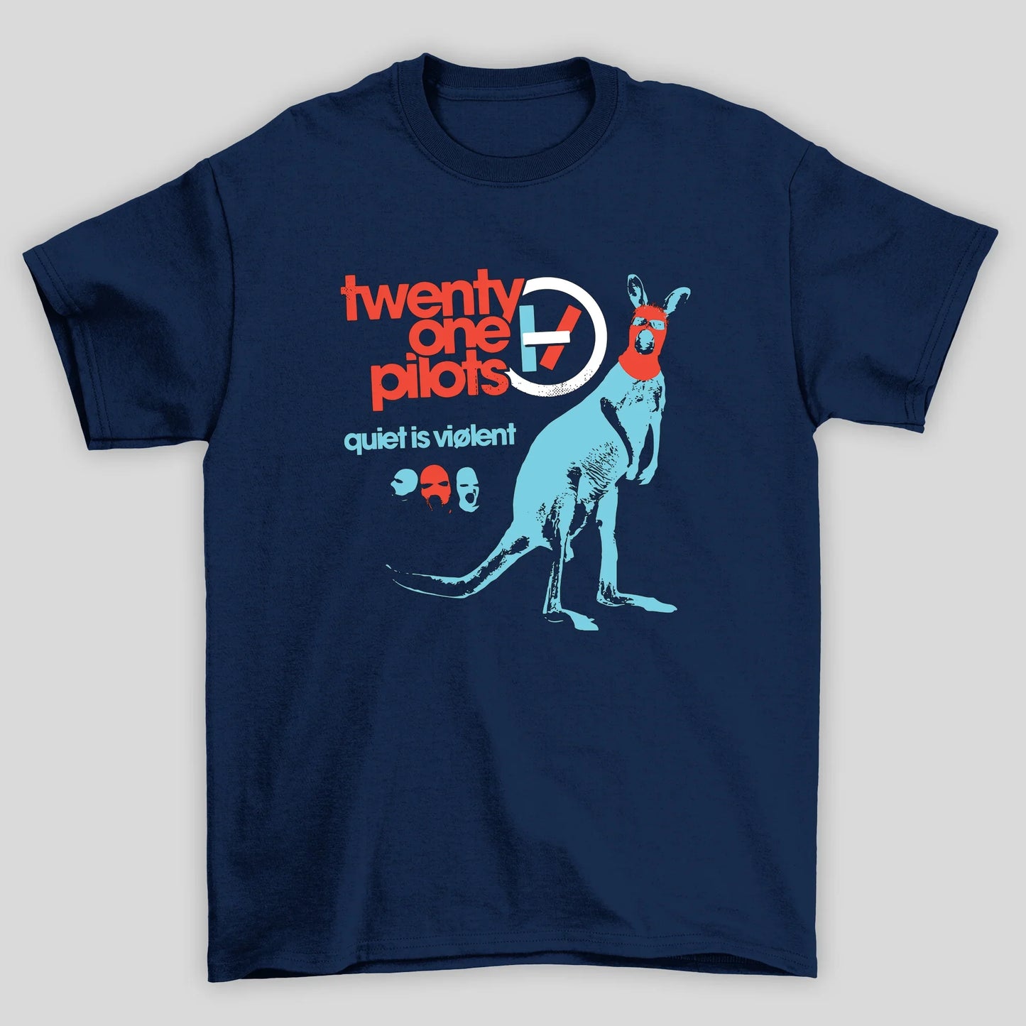 Camiseta Básica Twenty One Pilots Australian- azul-marinho