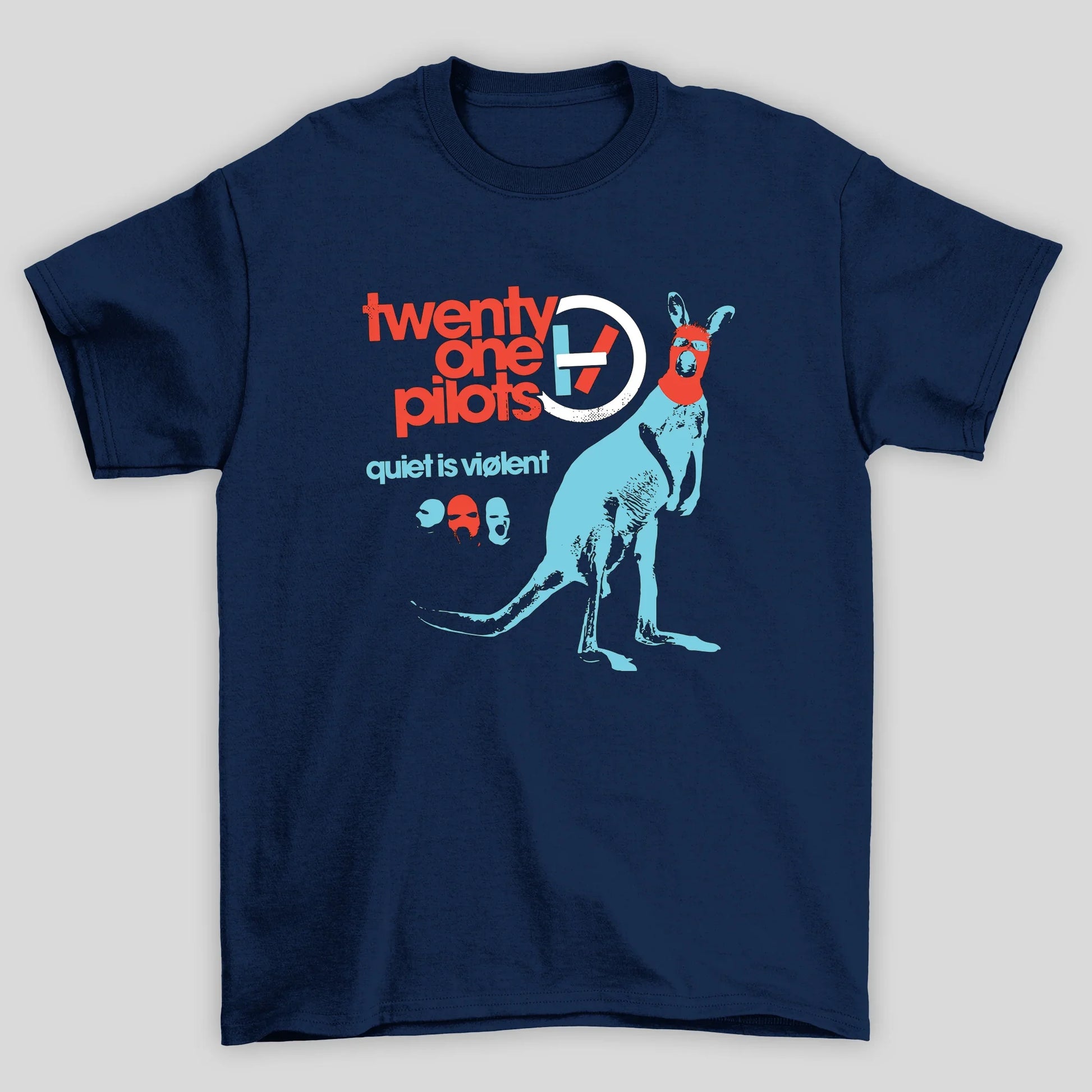 Camiseta Básica Twenty One Pilots Australian- azul-marinho