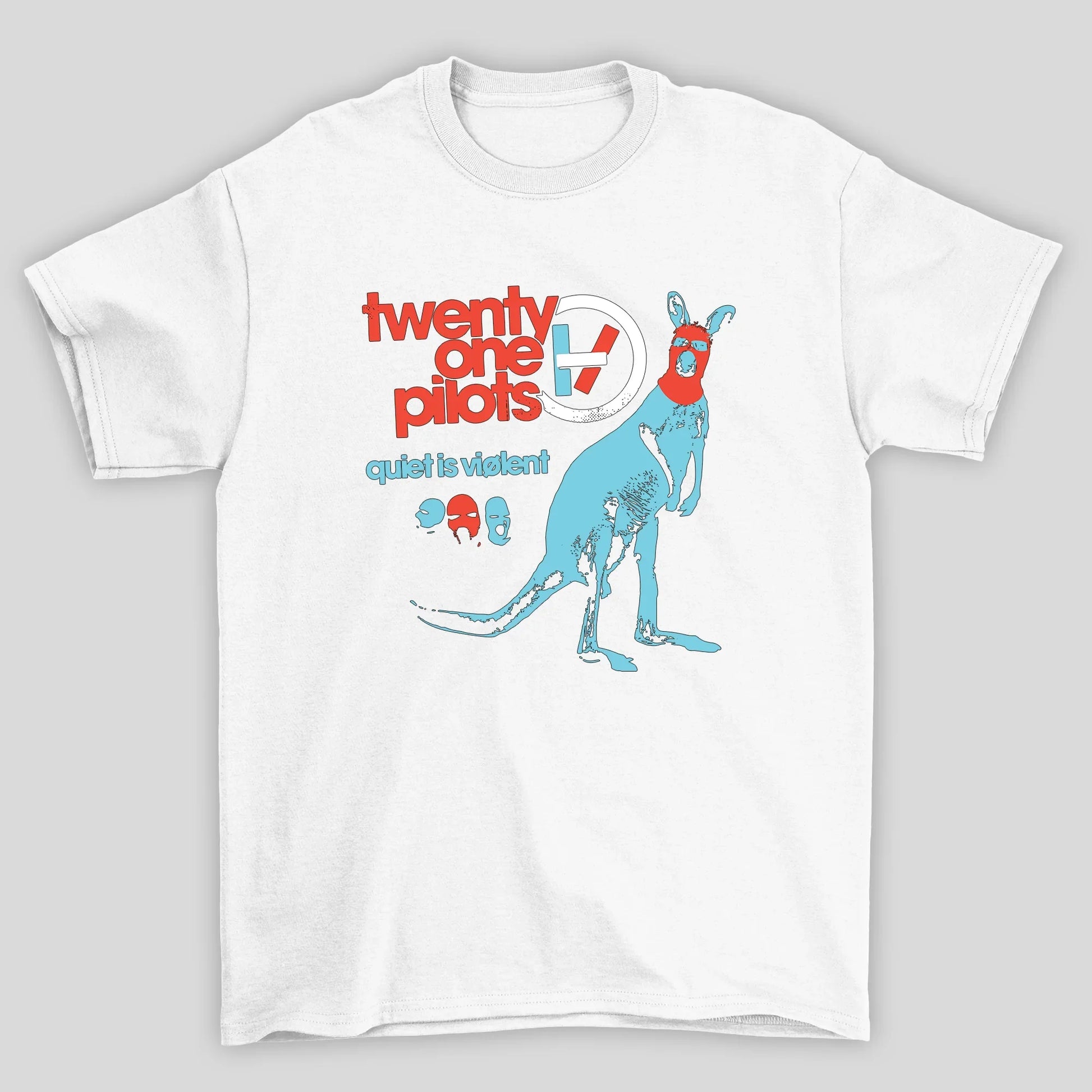 Camiseta Básica Twenty One Pilots Australian- branco