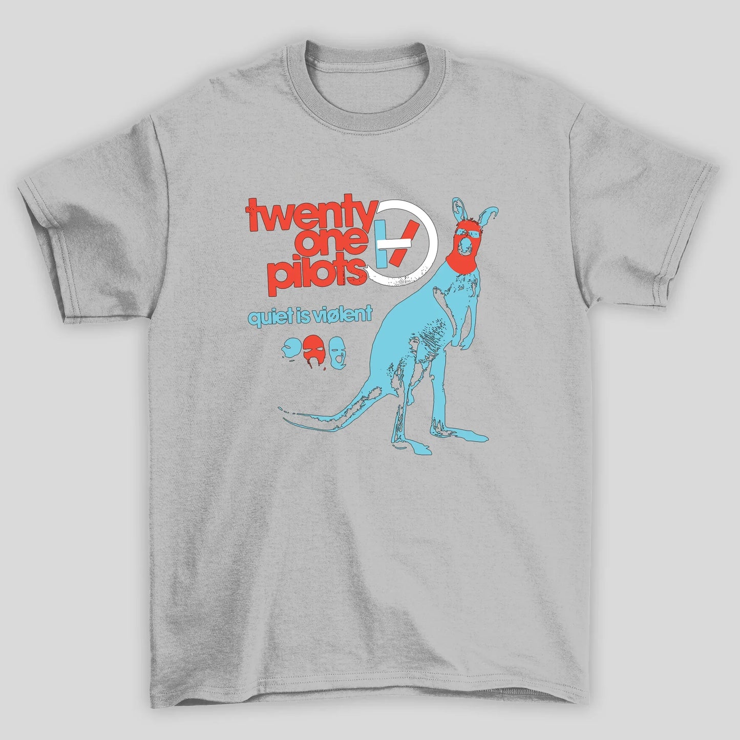 Camiseta Básica Twenty One Pilots Australian- cinza