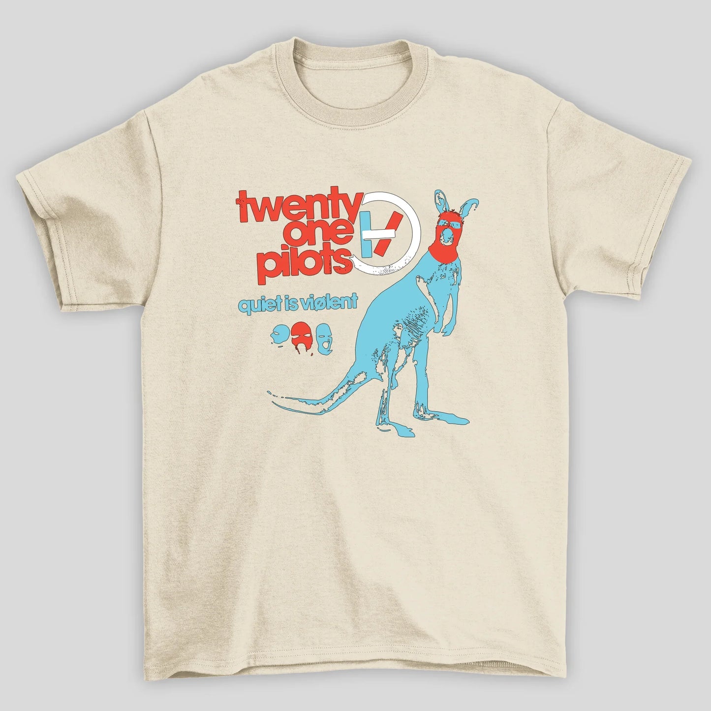 Camiseta Básica Twenty One Pilots Australian- pérola
