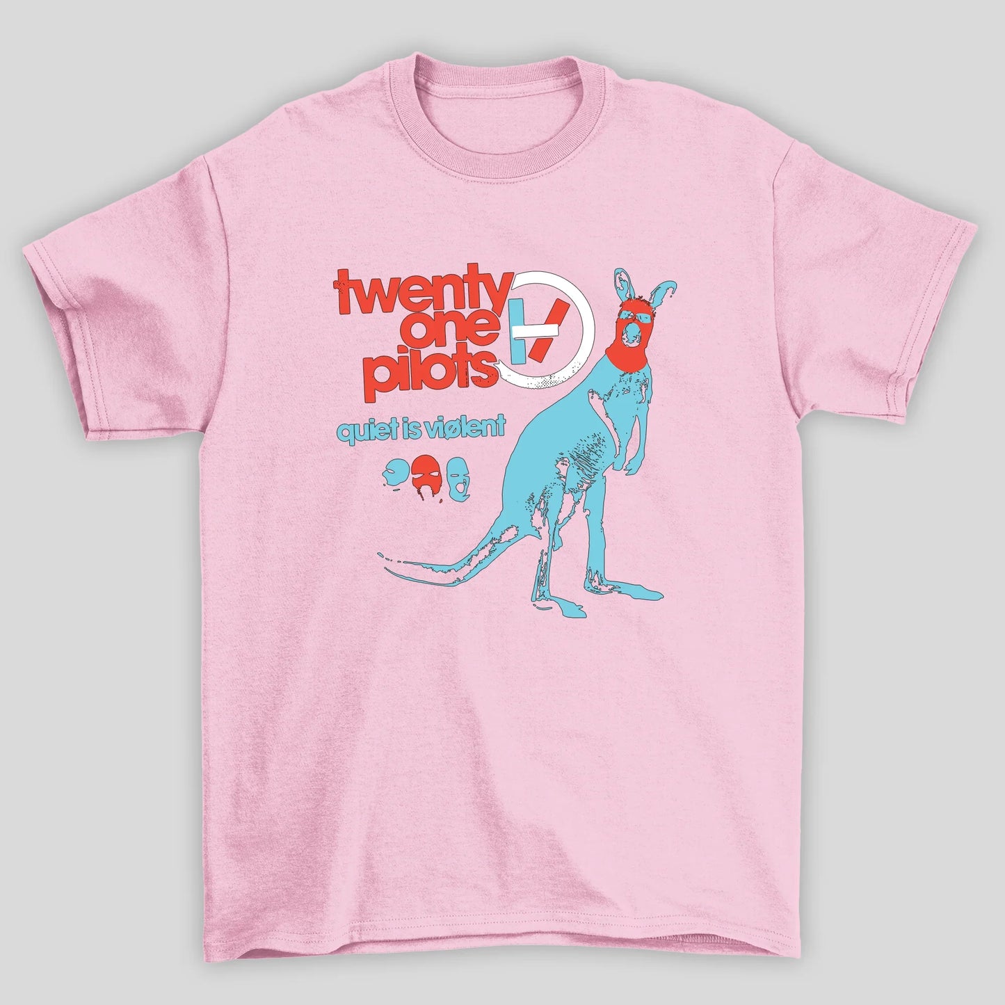 Camiseta Básica Twenty One Pilots Australian- rosa bebe