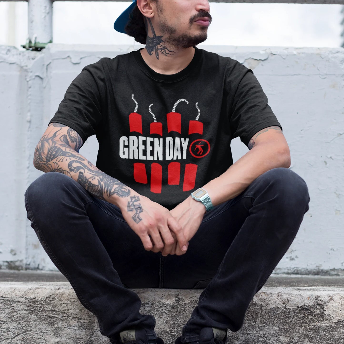 Camiseta Básica Green Day Banda American Idiot