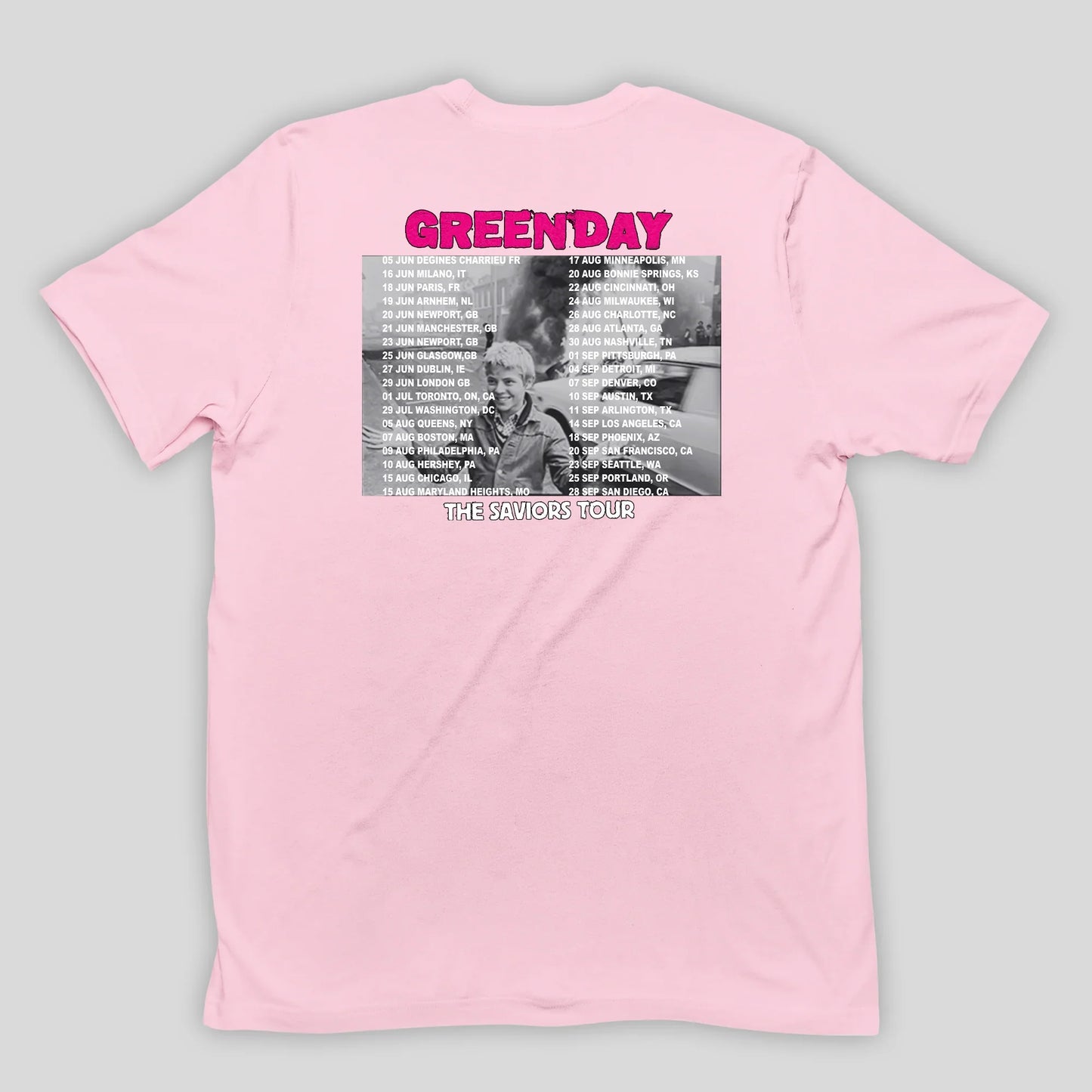 Camiseta Básica Green Day The Saviors Tour