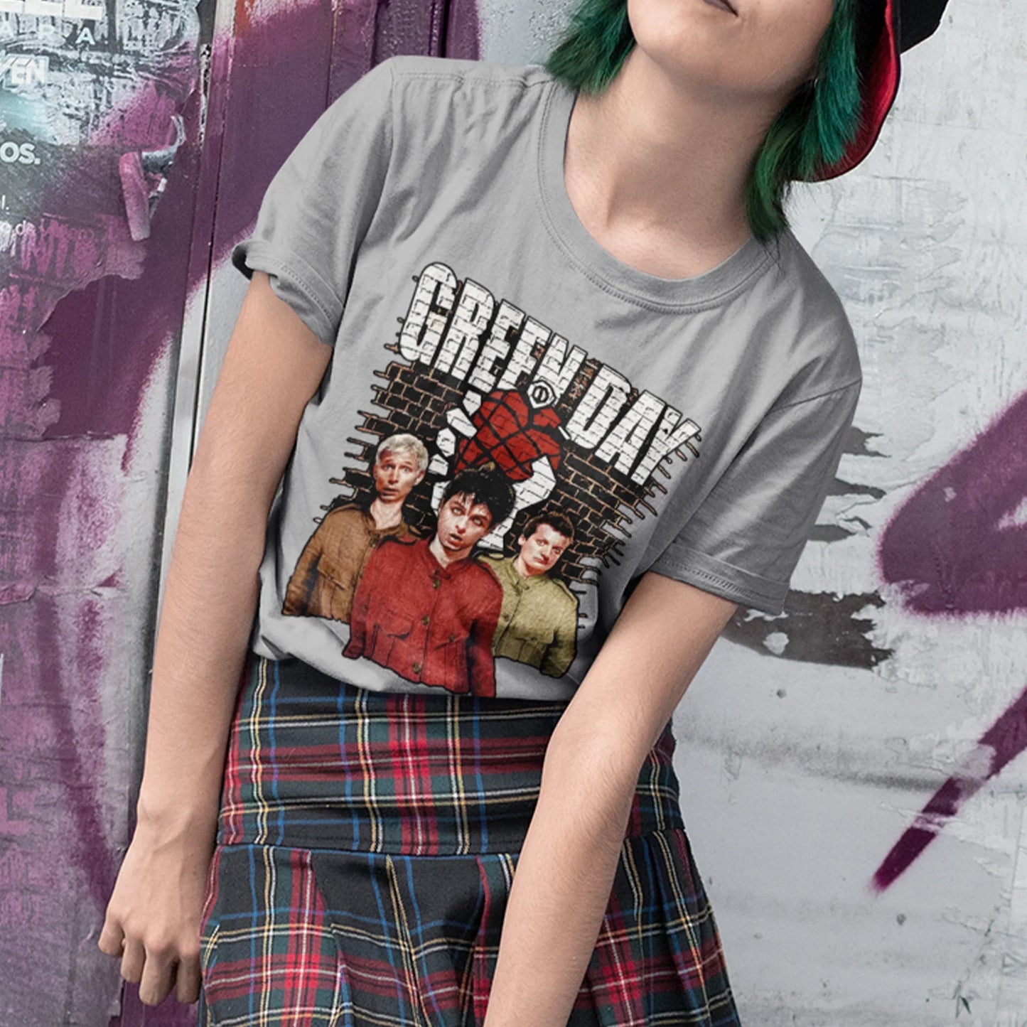 Camiseta Básica Green Day Banda Vintage 90's