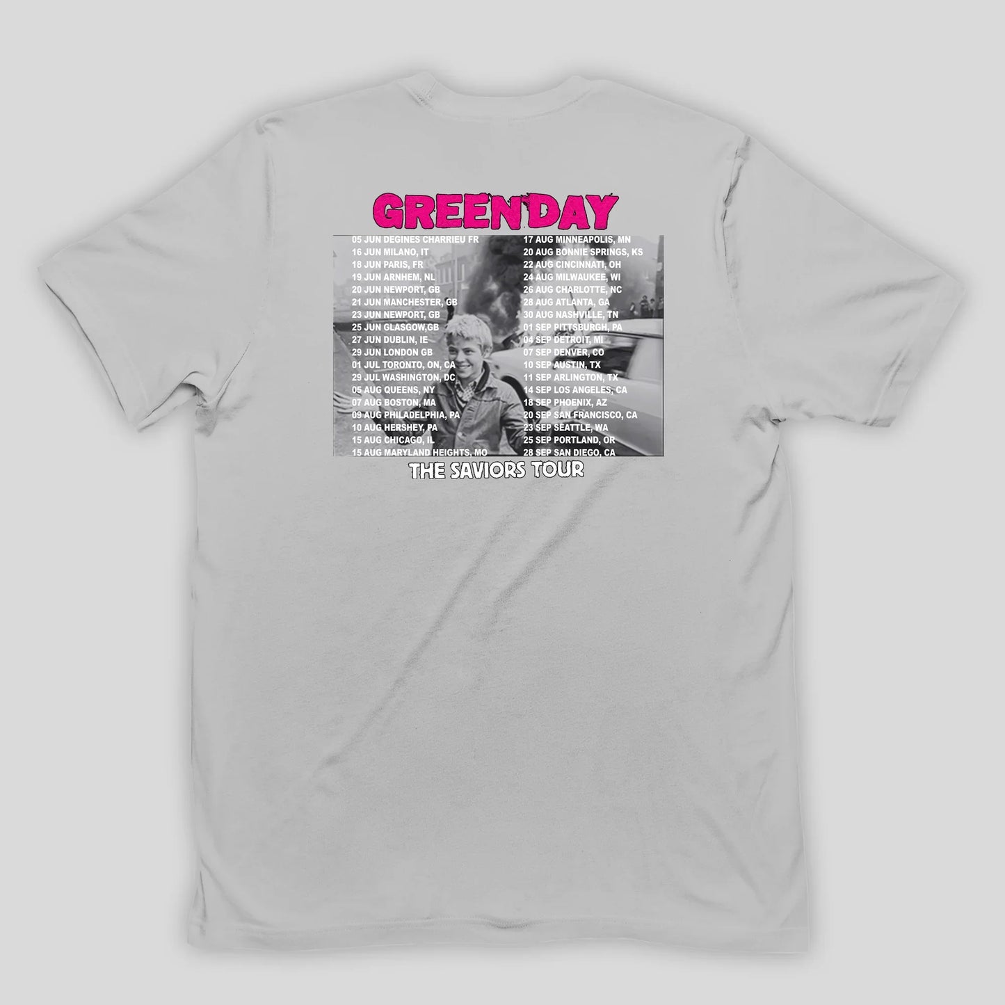 Camiseta Básica Green Day The Saviors Tour