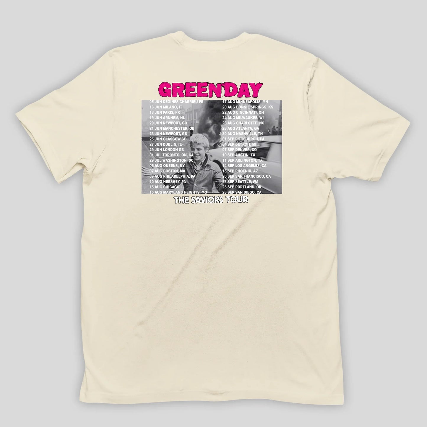 Camiseta Básica Green Day The Saviors Tour