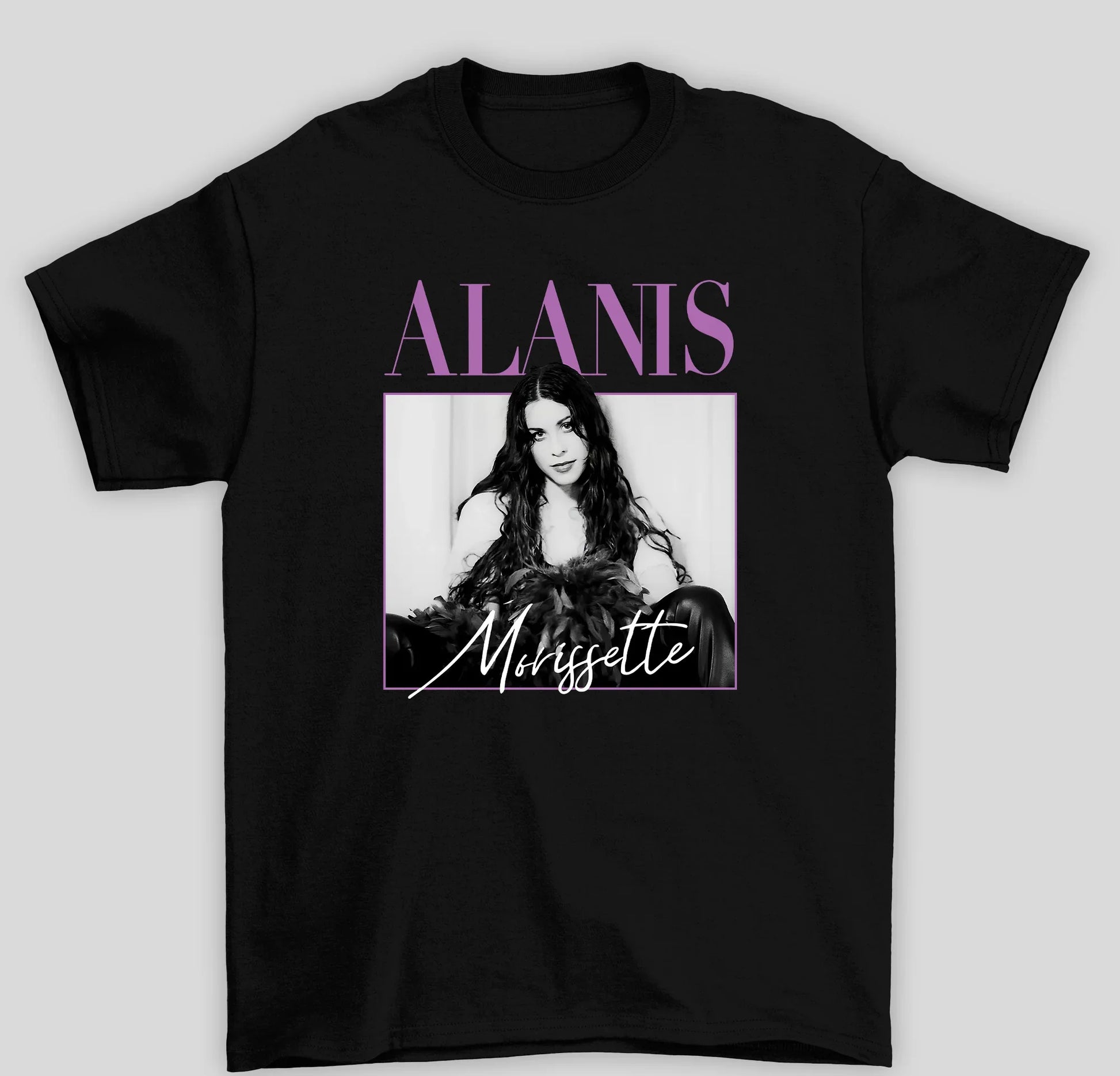 Camiseta Básica Alanis Morissette Retro- preto