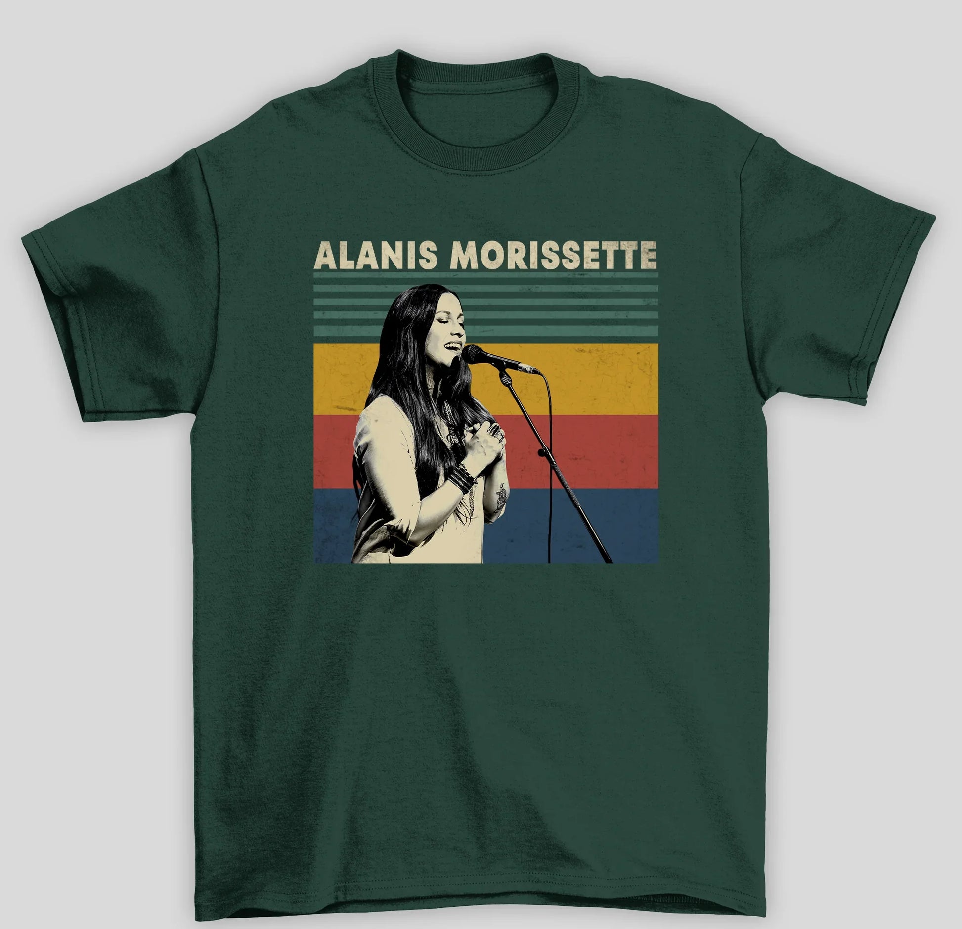 Camiseta Básica Alanis Morissette Singer- verde