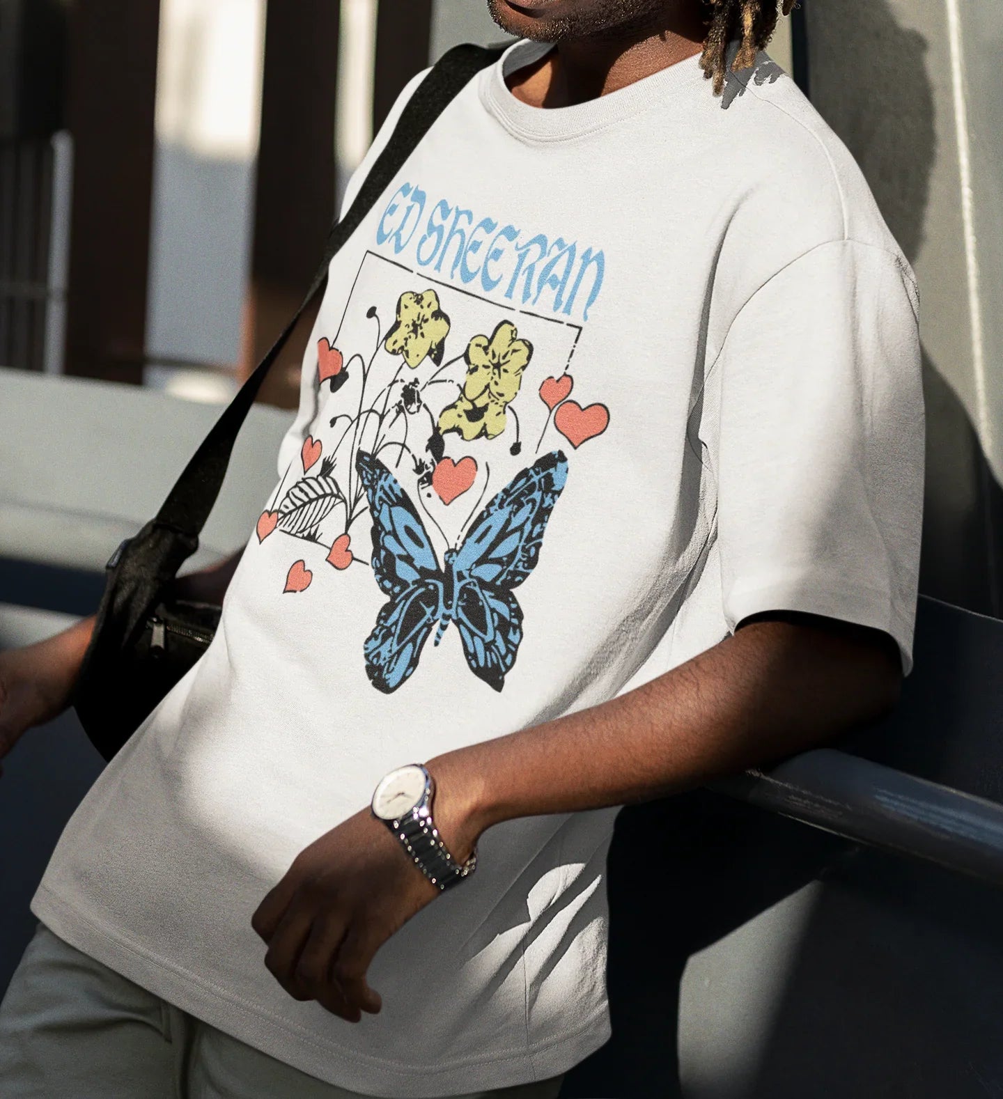 Camiseta Básica Ed Sheeran Butterfly Branco