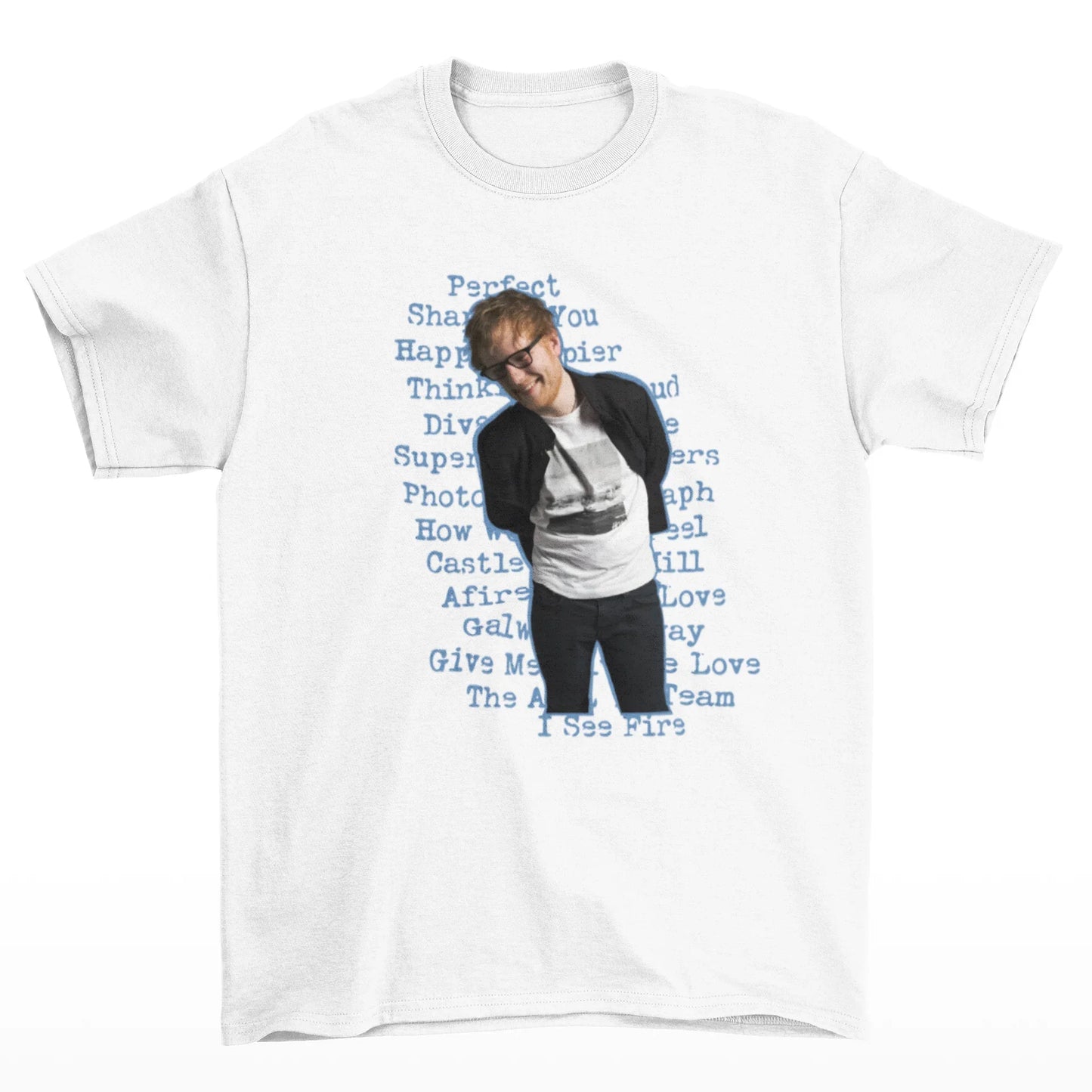 Camiseta Básica Ed Sheeran Musics Branco