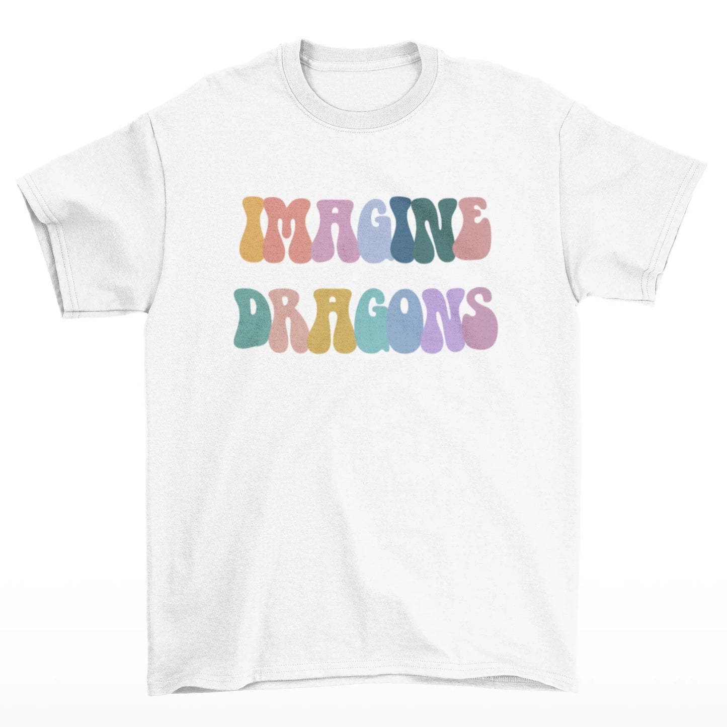 Camiseta Básica Imagine Dragons Letters