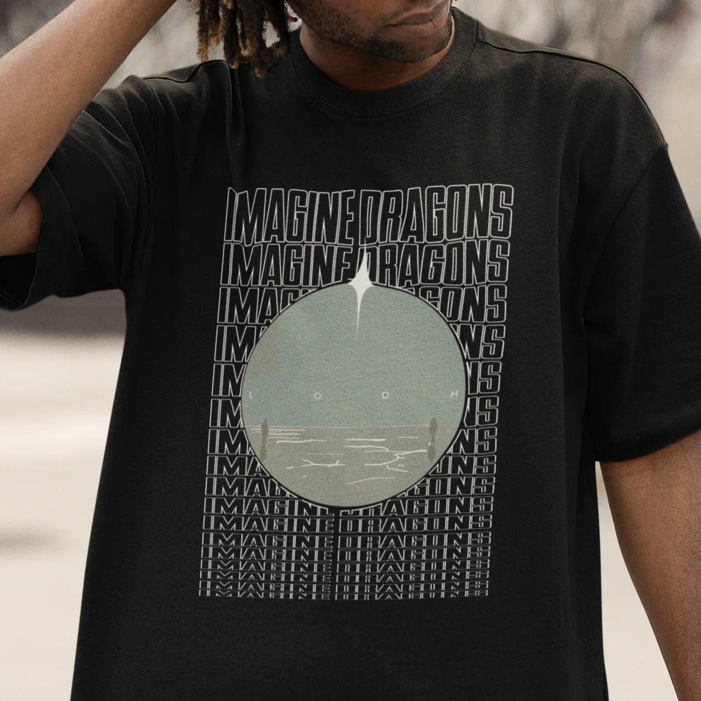 Camiseta Básica Imagine Dragons Letters Loom