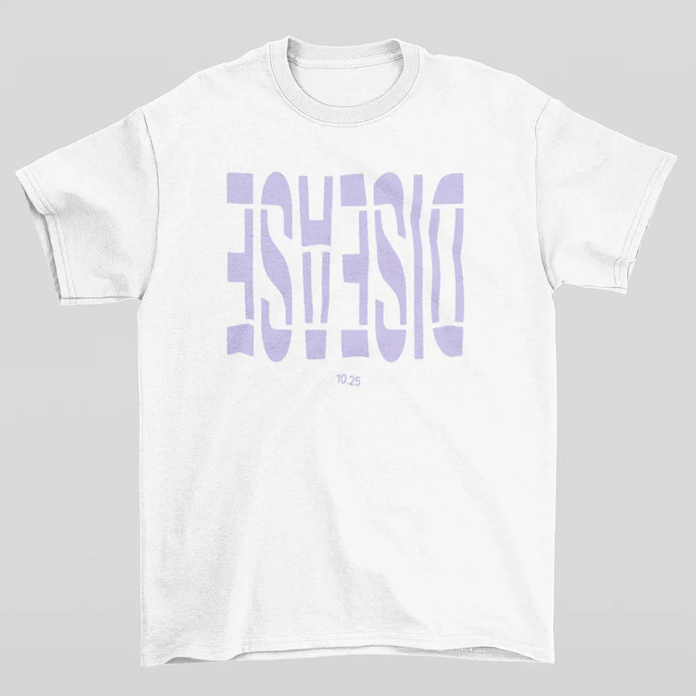 Camiseta Básica Lady Gaga Disease New Music Branco