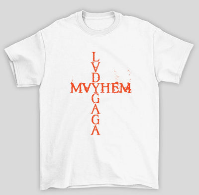 Camiseta Básica Lady Gaga Mayhem- branco