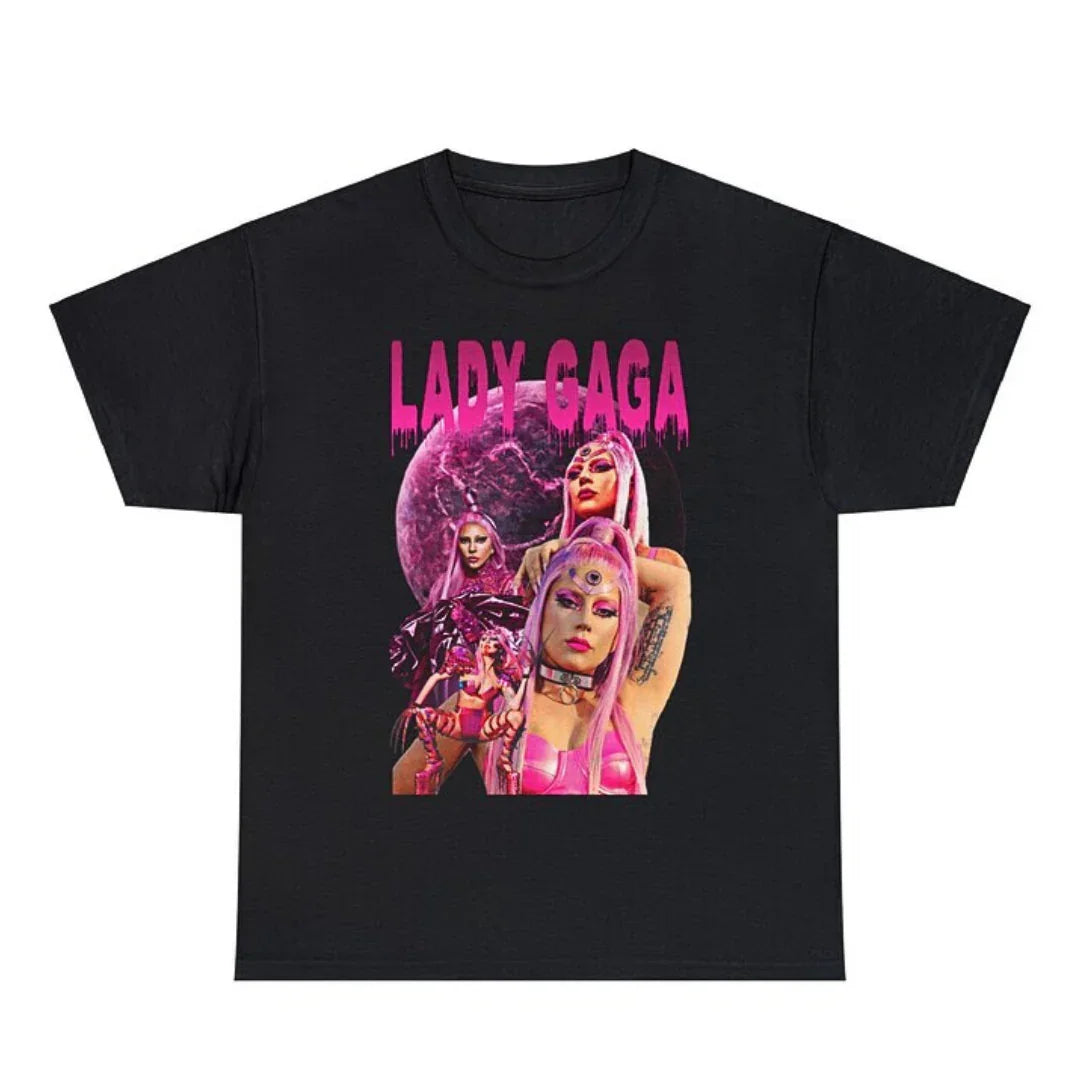 Camiseta Básica Lady Gaga The Fame -Preto