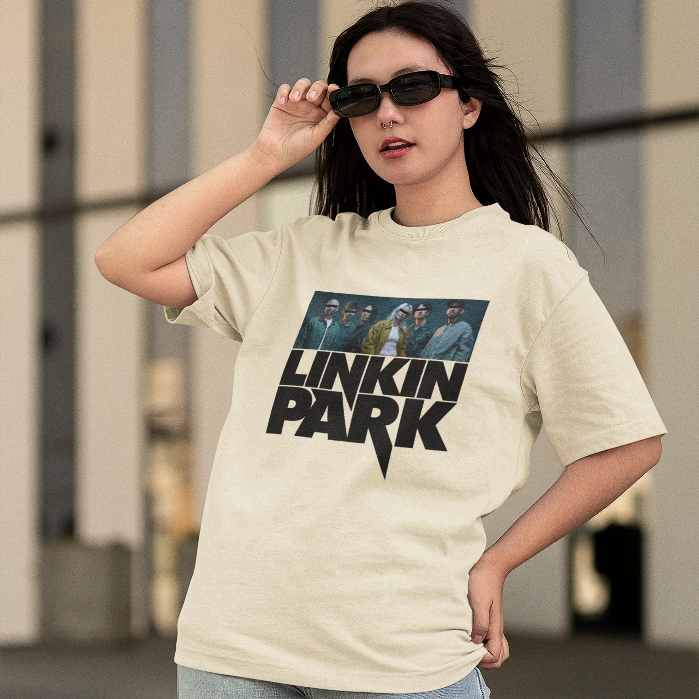 Camiseta Básica Linkin Park 2024 - pérola