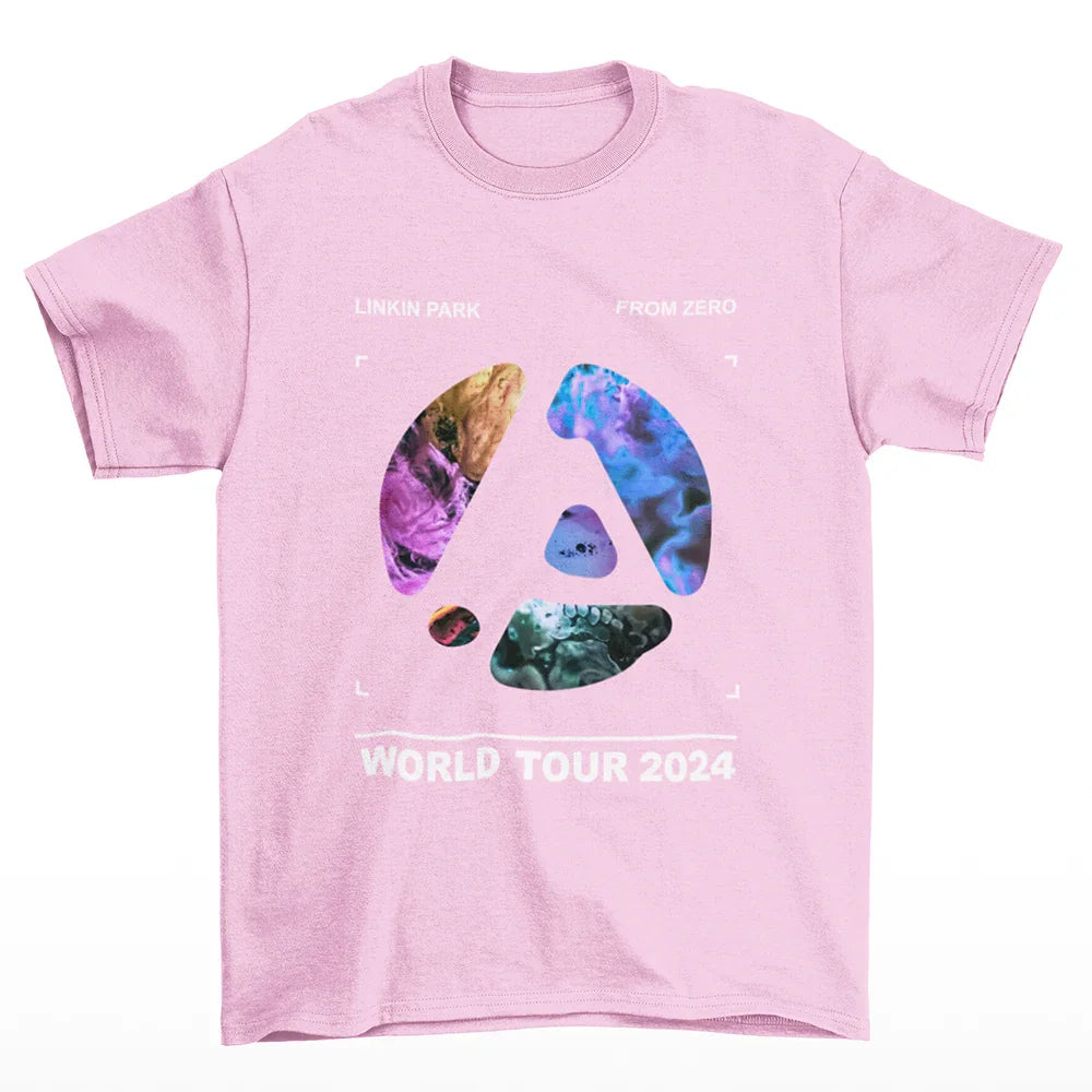 Camiseta Básica Linkin Park W.T 2024 - rosa bebê