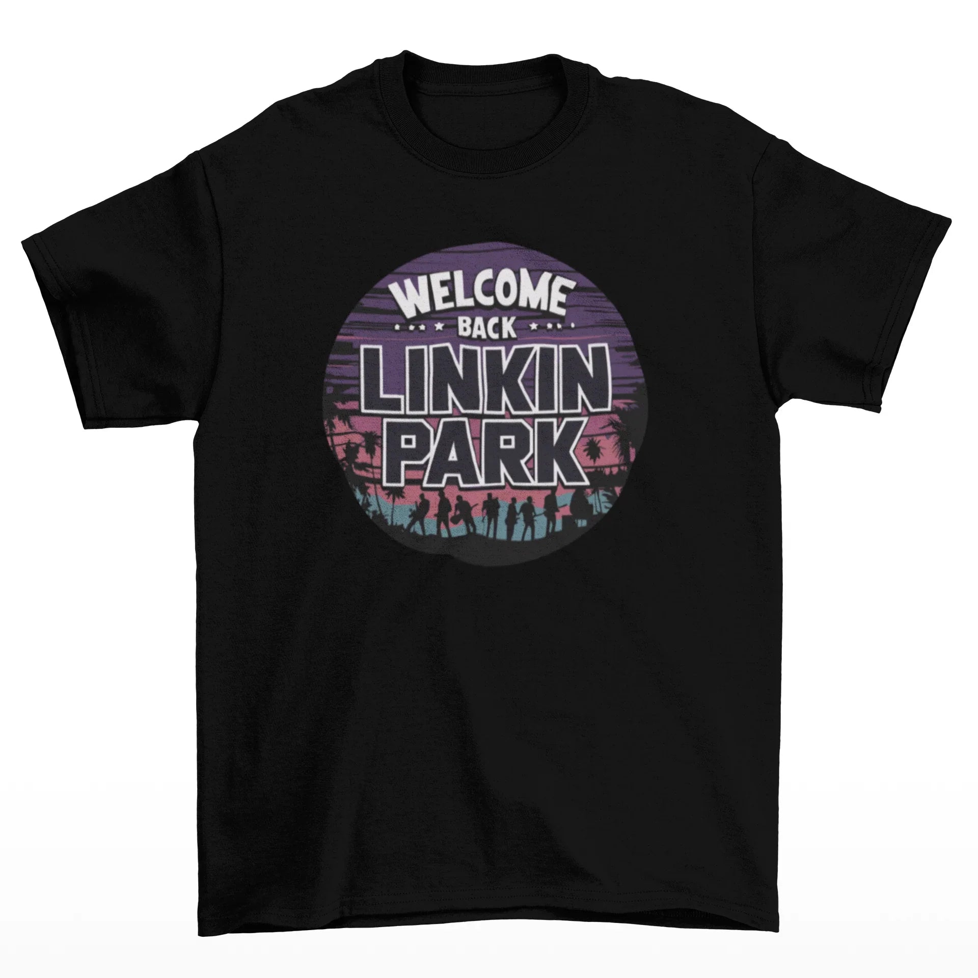 Camiseta Básica Linkin Park Welcome Back - preto