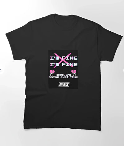 Camiseta Básica McFLY I'm Fine - preto