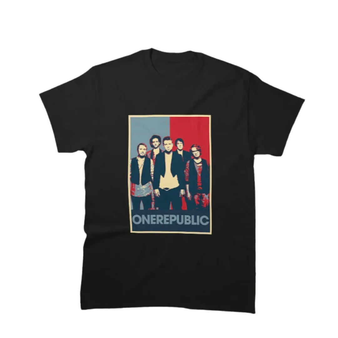 Camiseta Básica OneRepublic Illustrated - preto